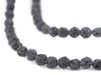 Grey Faceted Lava Beads (6mm) - The Bead Chest