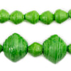 Green Recycled Paper Beads from Uganda (Large)