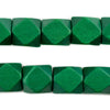 Green Diamond Cut Natural Wood Beads (15mm)
