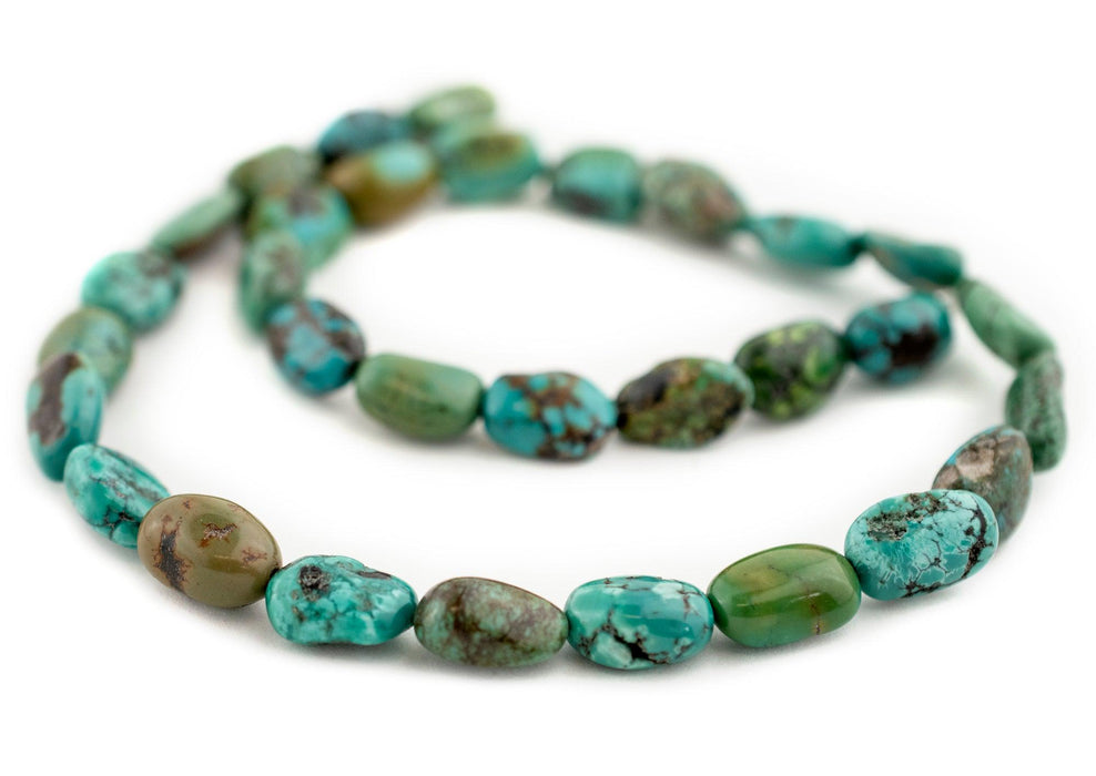 Ocean Green Turquoise Nugget Beads (10mm) - The Bead Chest