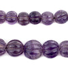 Graduated Carved Watermelon Amethyst Beads (8-20mm)