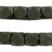 Olive Green Diamond Cut Natural Wood Beads (15mm) - The Bead Chest
