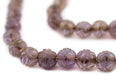 Round Carved Flower Amethyst Beads (6-10mm) - The Bead Chest