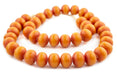 Squash Orange Kenyan Amber Resin Beads (25mm) - The Bead Chest