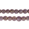 Round Carved Flower Amethyst Beads (6-10mm)