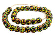 Rasta Fused Recycled Glass Beads (18mm) - The Bead Chest