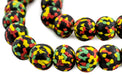 Rasta Fused Recycled Glass Beads (18mm) - The Bead Chest