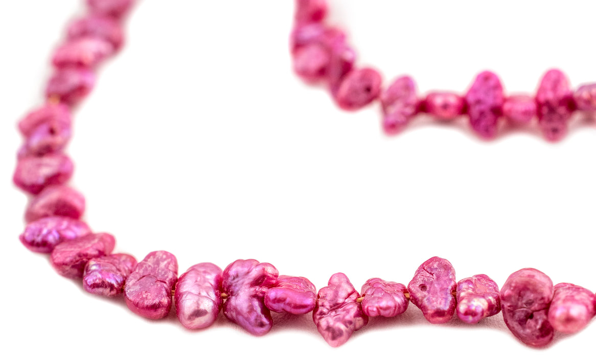 Pink Nugget Vintage Japanese Pearl Beads (7mm) - The Bead Chest