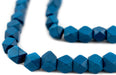 Azul Blue Diamond Cut Natural wood Beads (12mm) - The Bead Chest