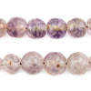 Graduated Flower Pattern Amethyst Beads (8-15mm)