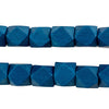 Azul Blue Diamond Cut Natural wood Beads (12mm)