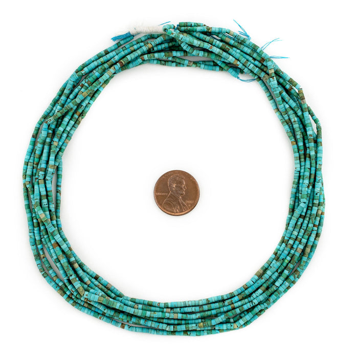 Tiny Turquoise-Style Heishi Beads (2mm) - The Bead Chest