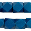 Azul Blue Diamond Cut Natural wood Beads (20mm)