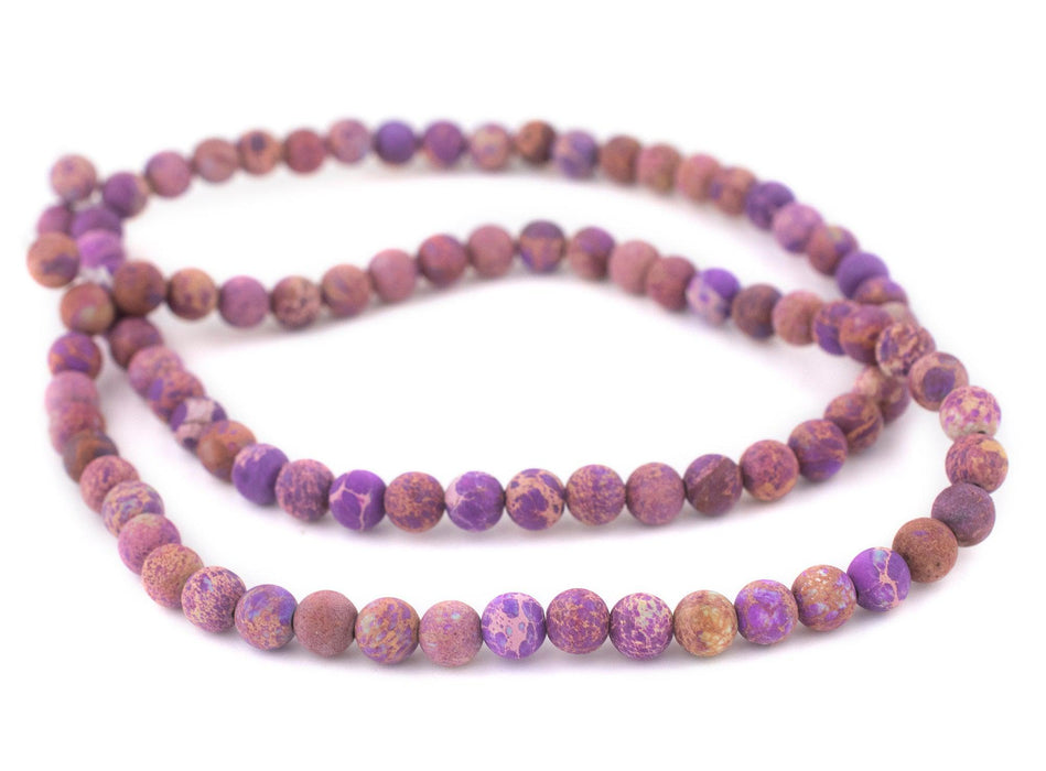 Matte Purple Sea Sediment Jasper Beads (8mm) - The Bead Chest