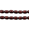 Dark Brown Oval Natural Wood Beads (9x6mm)