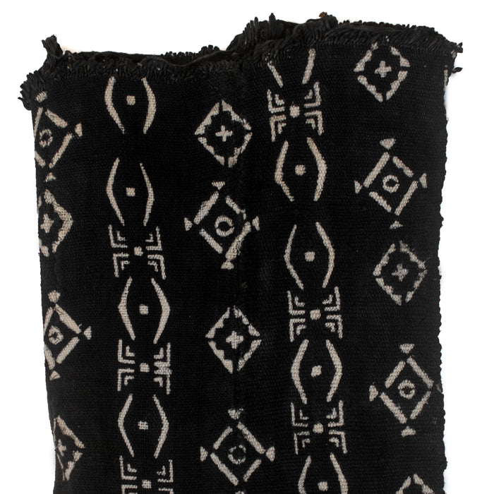 Ebony Black Bogolan Mali Mud Cloth (Koutiala Design) - The Bead Chest