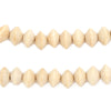 Cream Saucer Natural Wood Beads (6x10mm)