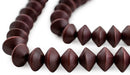 Dark Brown Bicone Natural Wood Beads (10x15mm) - The Bead Chest