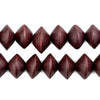 Dark Brown Bicone Natural Wood Beads (10x15mm)