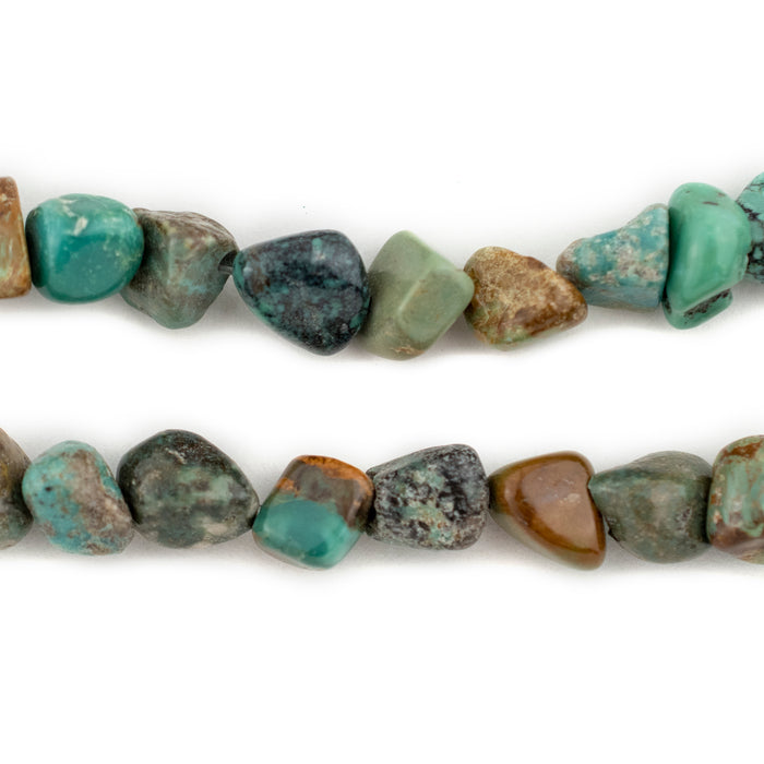 Earthy Turquoise Nugget Beads (8-10mm) - The Bead Chest