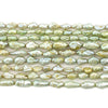 Camo Green Vintage Japanese Rice Pearl Beads (6mm)