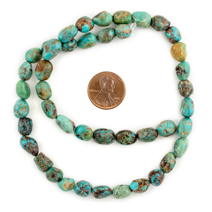 Green Turquoise Nugget Beads (8mm) - The Bead Chest