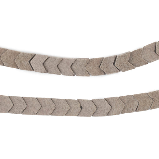Grey Flat Interlocking Snake Agate Beads (6mm) - The Bead Chest