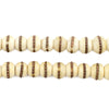 Adjoined Copper-Inlaid Beige Bone Mala Beads (8mm)