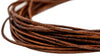 1.0mm Brown Distressed Round Leather Cord (15ft)