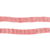 Blush Red Flat Interlocking Snake Agate Beads (6mm)
