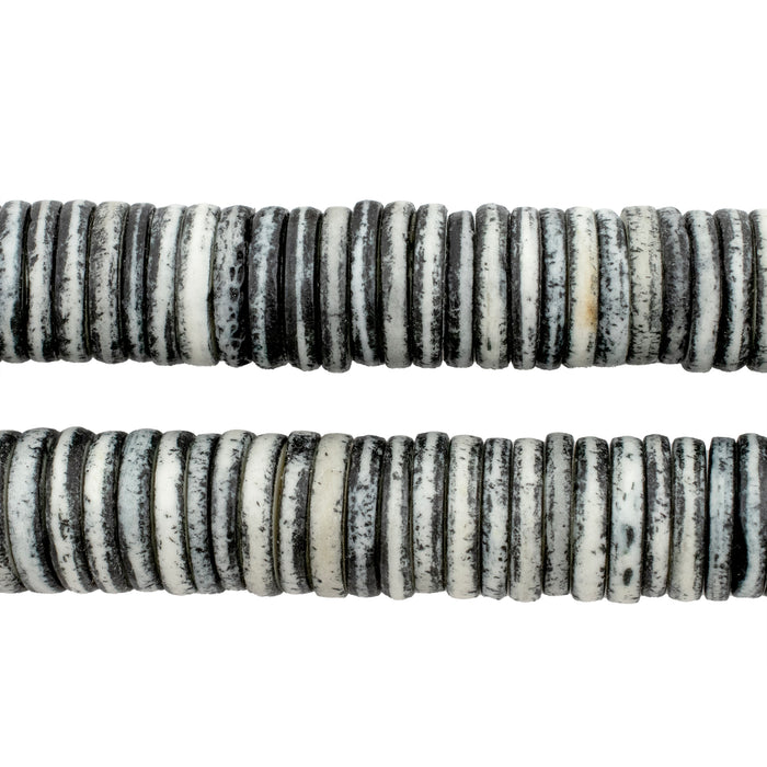 Adjoined Black Bone Button Beads (14mm) - The Bead Chest