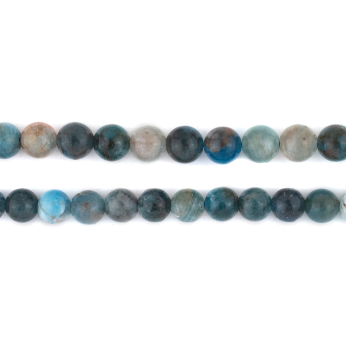 Round Blue Apatite Beads (6mm) - The Bead Chest