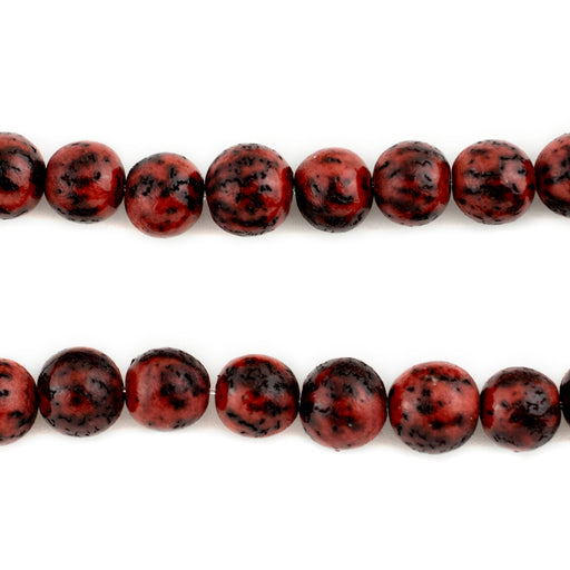 Clay Red Natural Round Seed Beads (8mm) - The Bead Chest