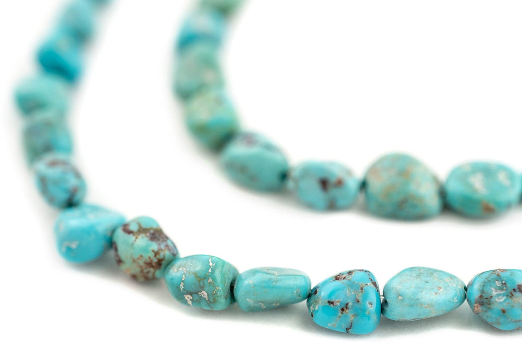Pale Blue Turquoise Nugget Beads (8mm) - The Bead Chest