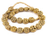 Circular Cross Ghana Brass Filigree Beads (20mm) - The Bead Chest