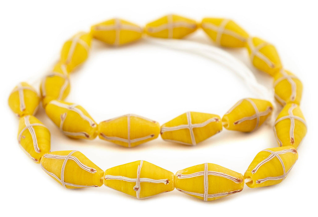 Yellow Java French Cross Beads