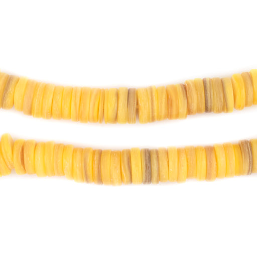 Yellow Sliced Shell Heishi Beads (8mm)