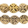 Circular Cross Ghana Brass Filigree Beads (20mm)