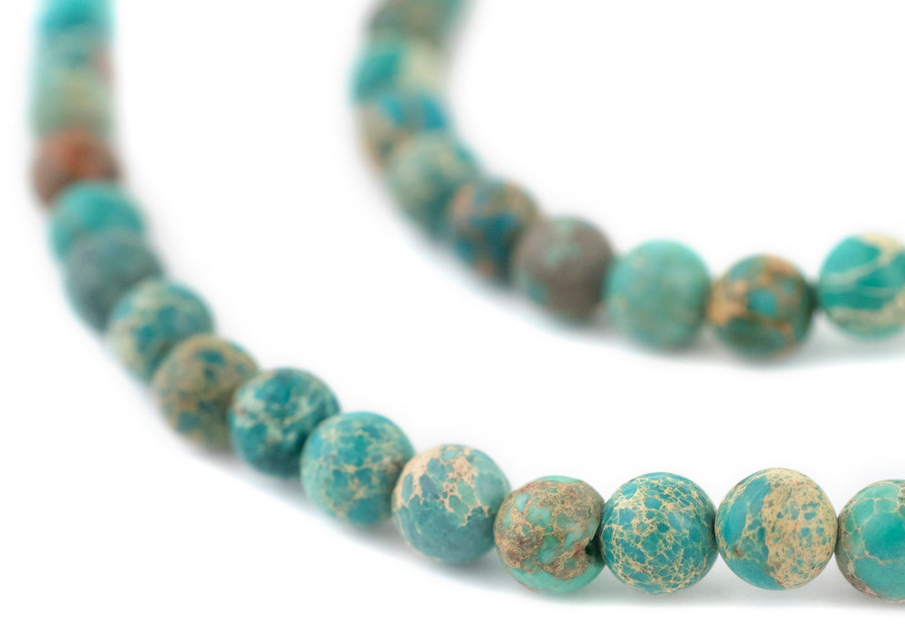 Green Aqua Sea Sediment Jasper Beads (6mm) - The Bead Chest