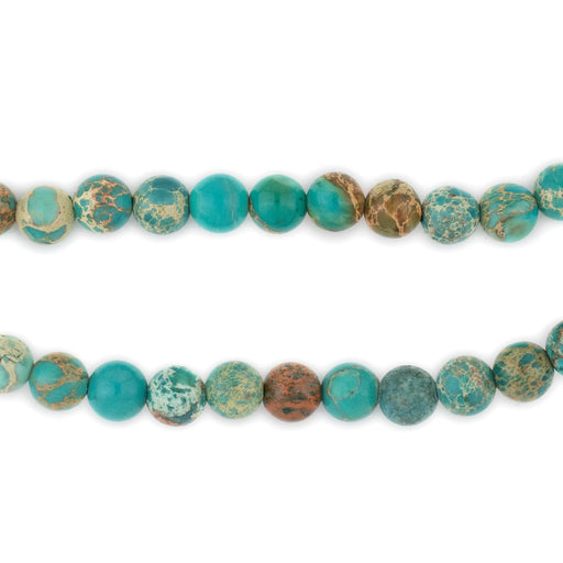 Green Aqua Sea Sediment Jasper Beads (6mm) - The Bead Chest