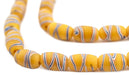 Yellow Spiral Java French Cross Beads - The Bead Chest