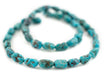 Aqua Blue Elongated Turquoise Nugget Beads (12x6mm) - The Bead Chest