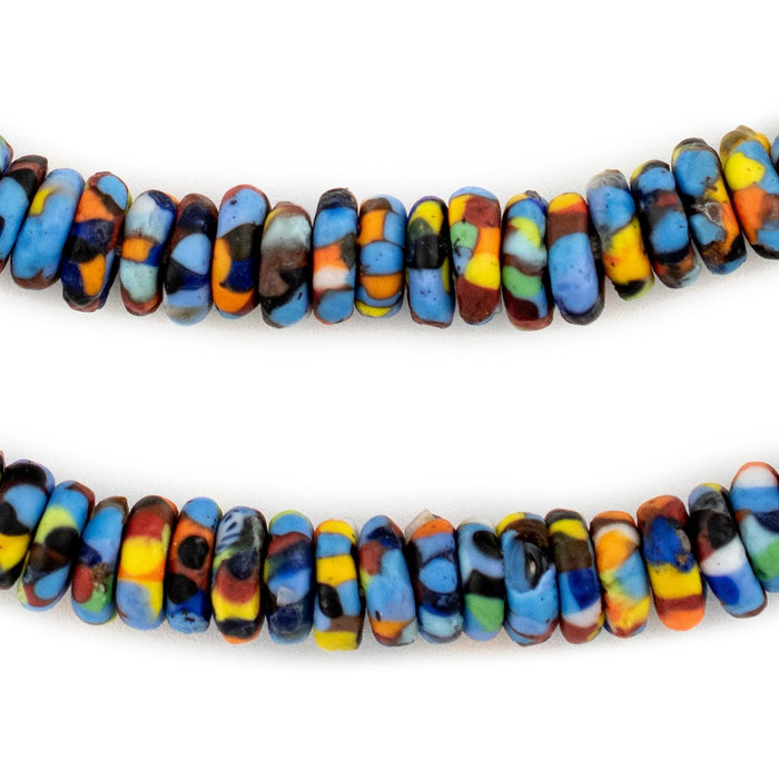 Mottled Medley Rondelle Recycled Glass Beads - The Bead Chest