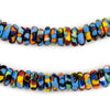 Mottled Medley Rondelle Recycled Glass Beads