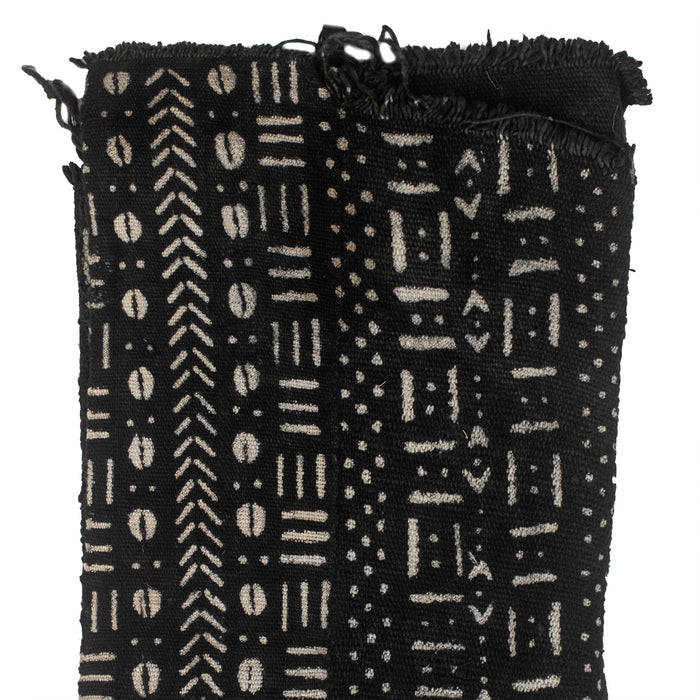 Ebony Black Bogolan Mali Mud Cloth (Somankidi Design) - The Bead Chest