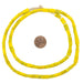 Yellow Vintage Bamboo-Shaped Kakamba Prosser Beads - The Bead Chest
