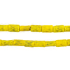 Yellow Vintage Bamboo-Shaped Kakamba Prosser Beads