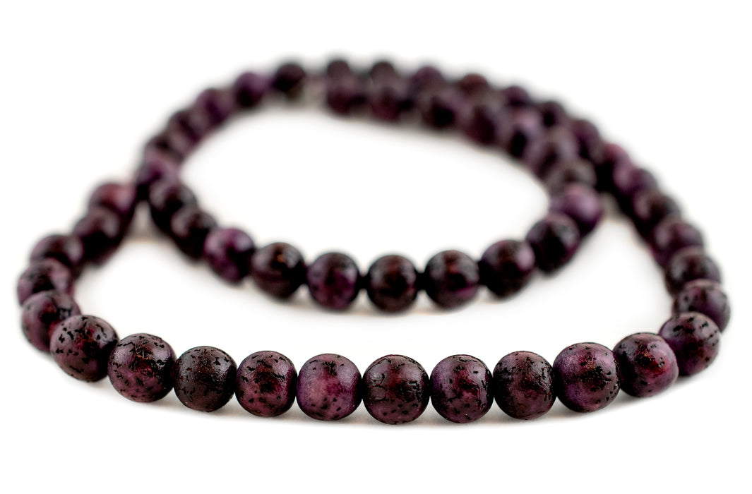 Royal Purple Natural Round Seed Beads (8mm) - The Bead Chest