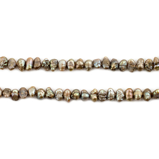 Groundhog Grey Nugget Vintage Japanese Pearl Beads (4mm) - The Bead Chest