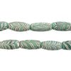 Pistachio Green Java Glass Feather Beads (8mm)